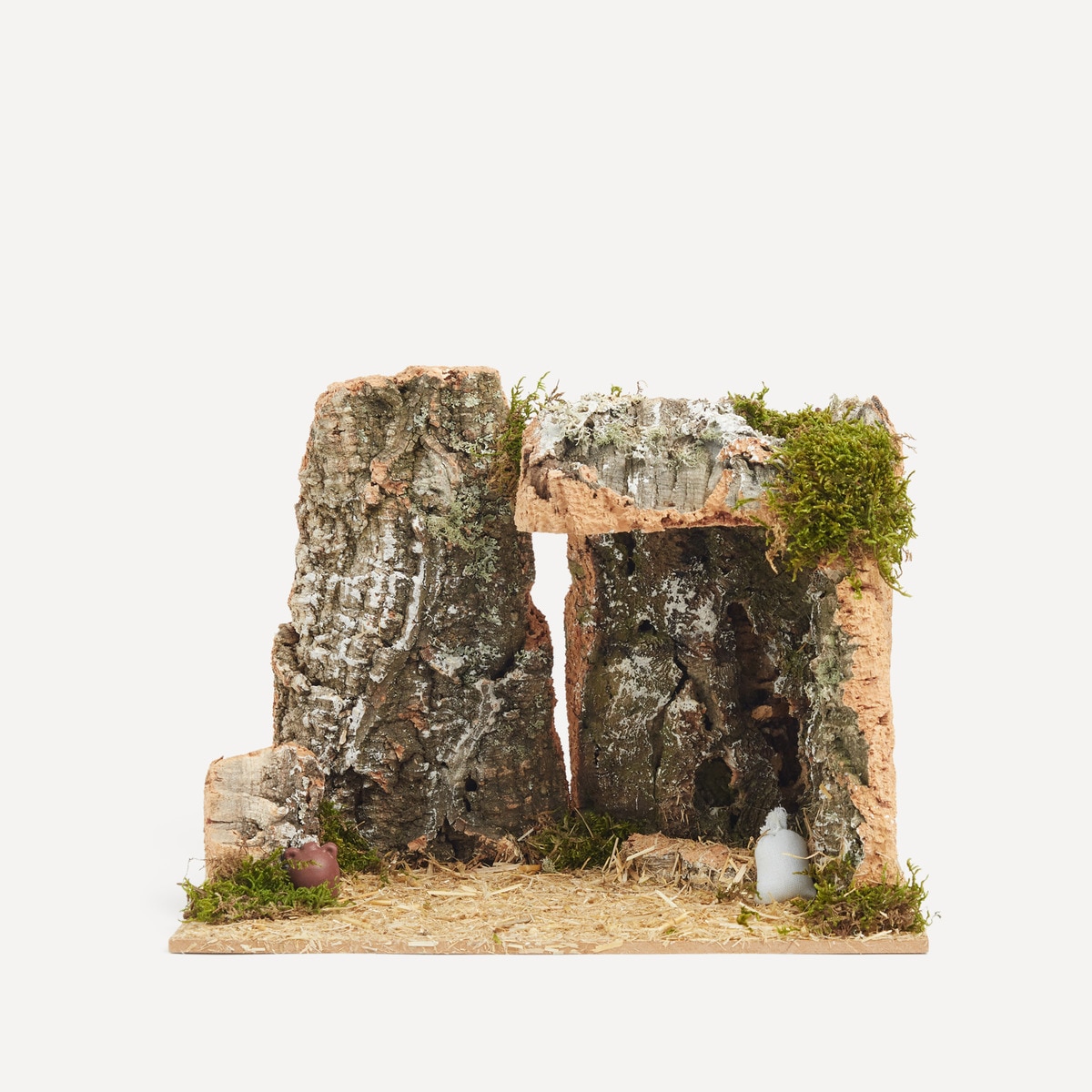 Portal de corcho para el nacimiento Navidad El Corte Inglés Natural-1