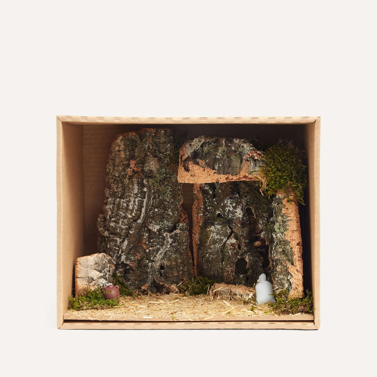 Portal de corcho para el nacimiento Navidad El Corte Inglés Natural-4