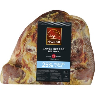 jamón deshuesado curado Reserva reducido en sal más de 12 meses de curación - Navidul