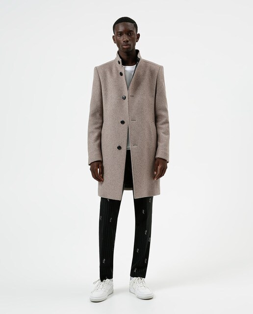 Abrigo de hombre beige de Lana Reciclada · Hugo · El Corte Inglés