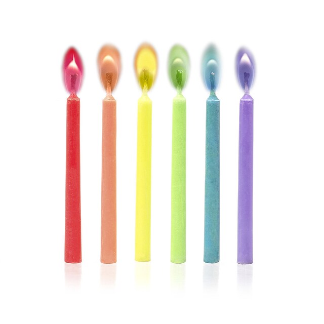 Imagem 0 de Velas com chama às cores