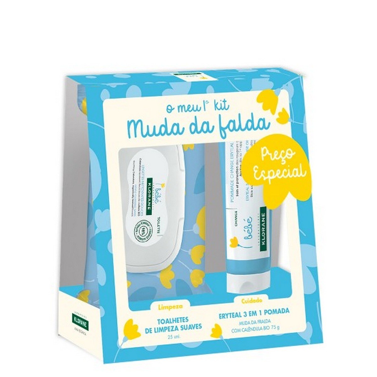 Kit Eryteal Pomada 75ml + Toalhetes Limpeza 25 Uni. Klorane Bebé 1