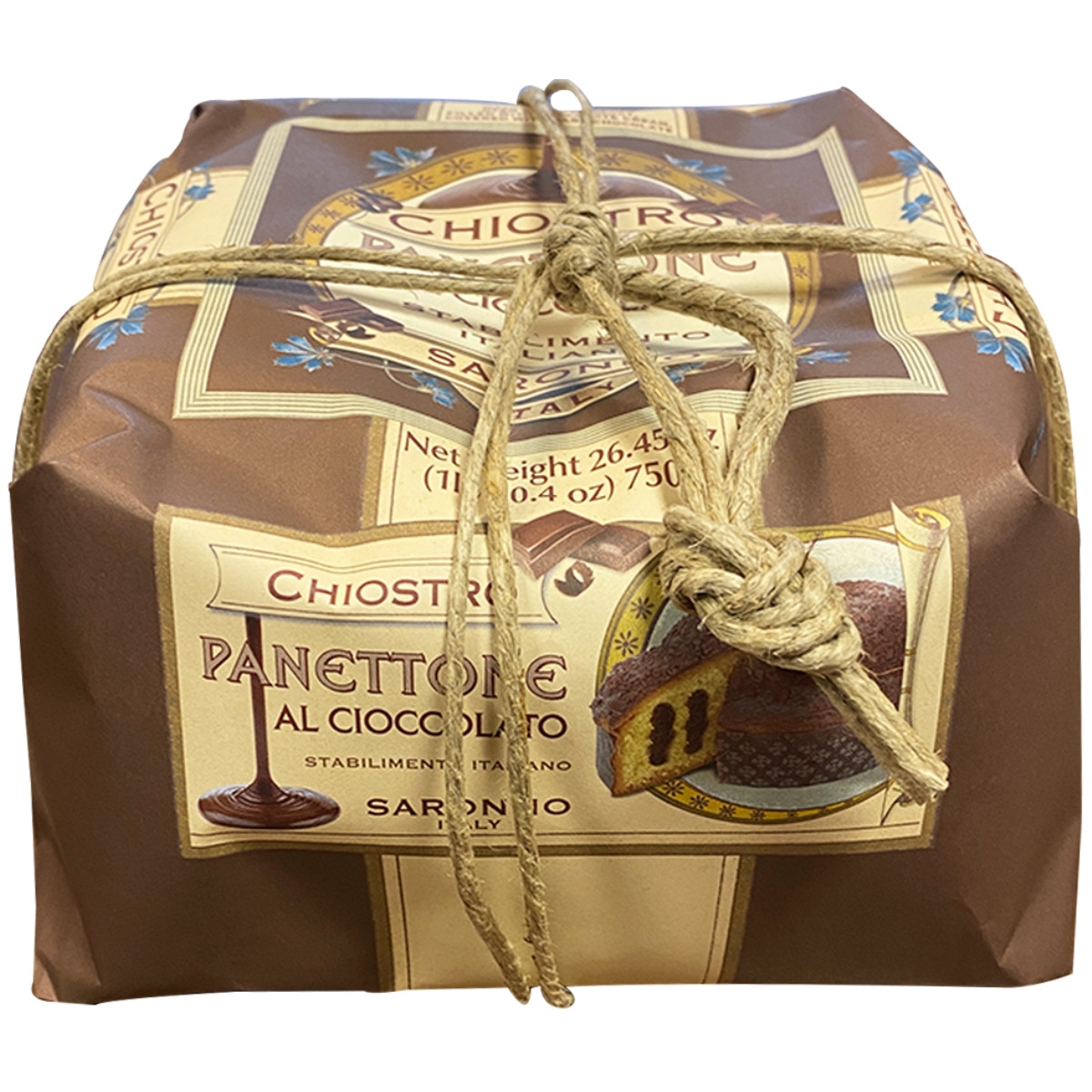 Panettone com Creme de Chocolate embalagem 750 g