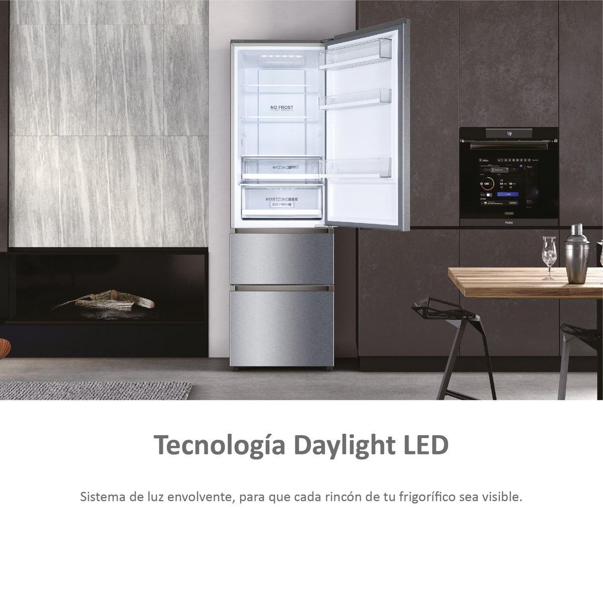 Frigorífico Combi Haier Total No Frost 3D 60 Series 7 - A3FE835CGJE Silver-11