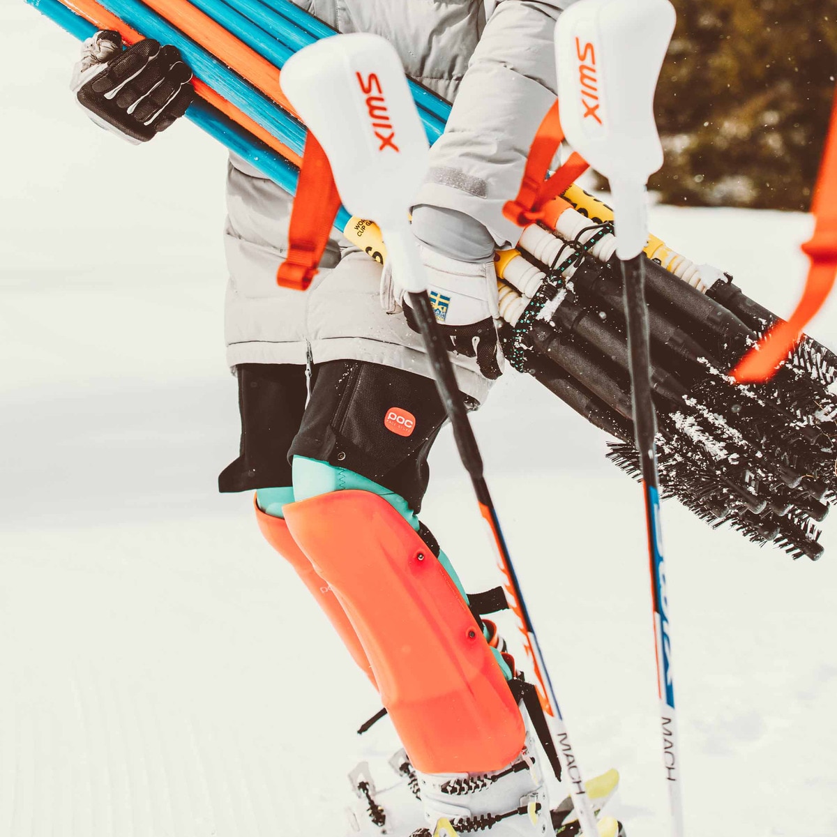 Caneleiras de Ski/Snowboard Shins Classic Laranja-2