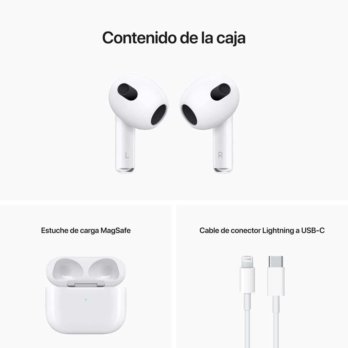 Apple AirPods (3ª generación) auriculares de botón con estuche de carga MagSafe Blanco-6