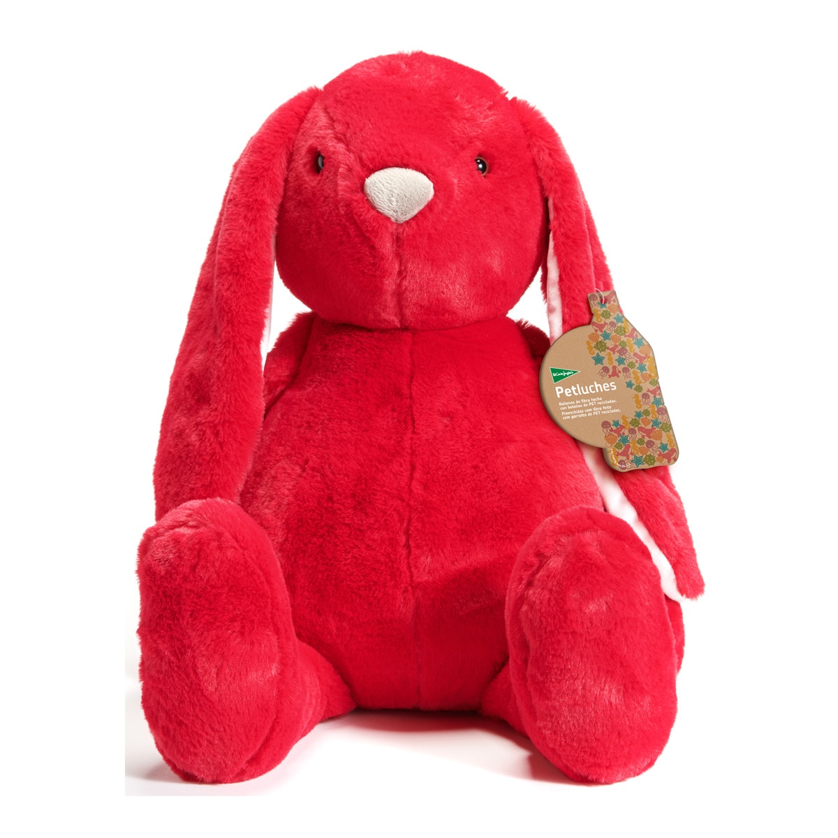 El Corte Inglés - Conejo Rojo Grande De Peluche Sostenible