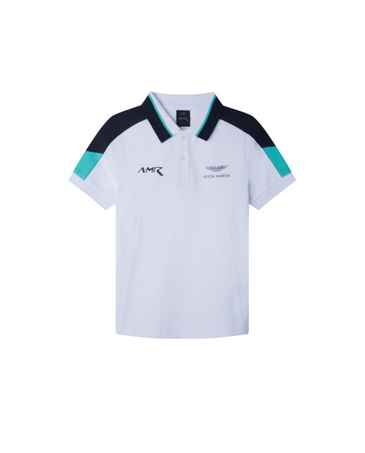 Imagen 0 de Polo de niño en color  con colorblock en hombros y cuello de Aston Martin Racing