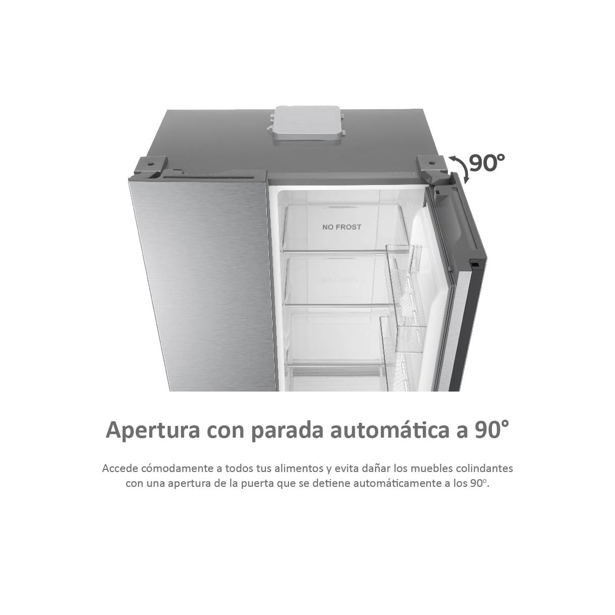 Frigorífico americano Haier Total No Frost - SBS 90 Series 3 - HSR3918ENPG Silver-7