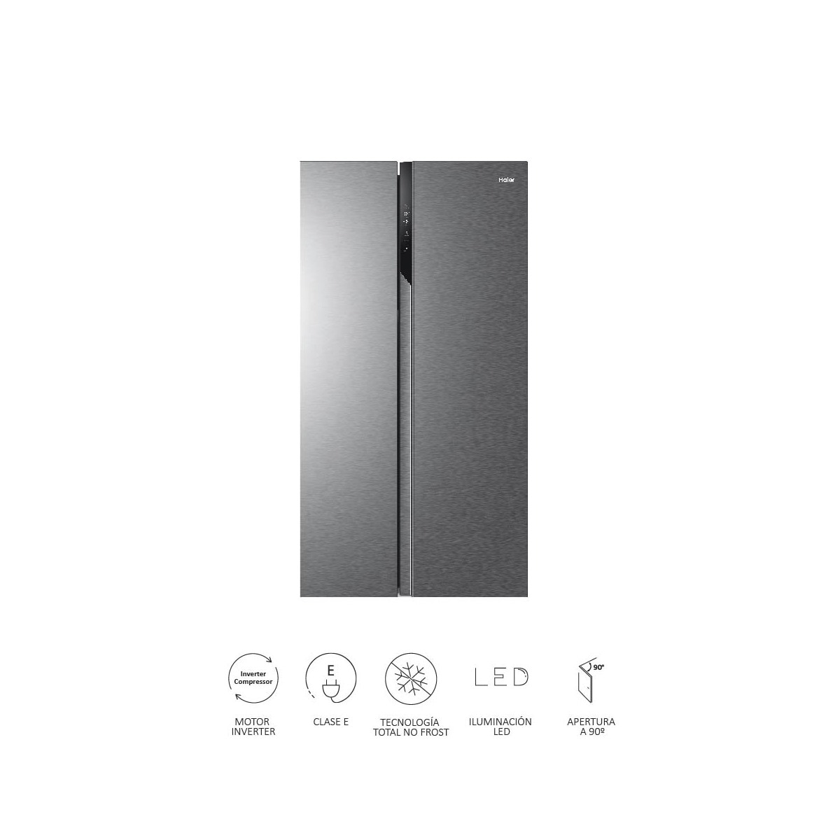 Frigorífico americano Haier Total No Frost - SBS 90 Series 3 - HSR3918ENPG Silver-4