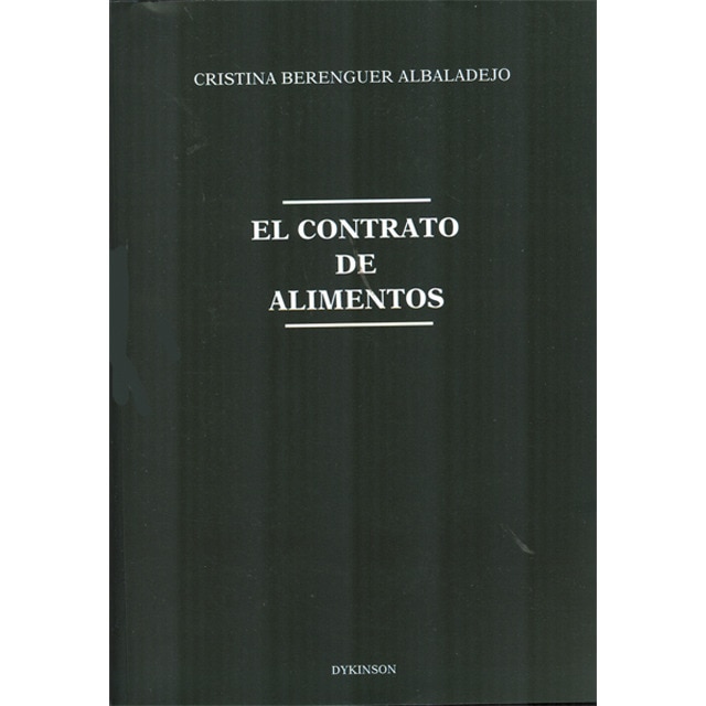 El contrato de alimentos(Tapa blanda) 1
