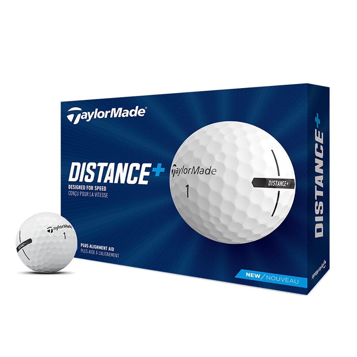 Caixa de 12 Bolas de Golfe Distance+ Branco-2