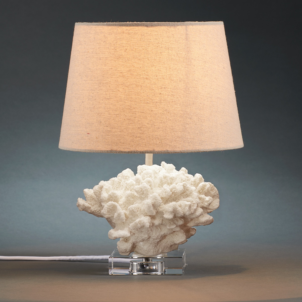 Candeeiro de Mesa - Coral Branco-2