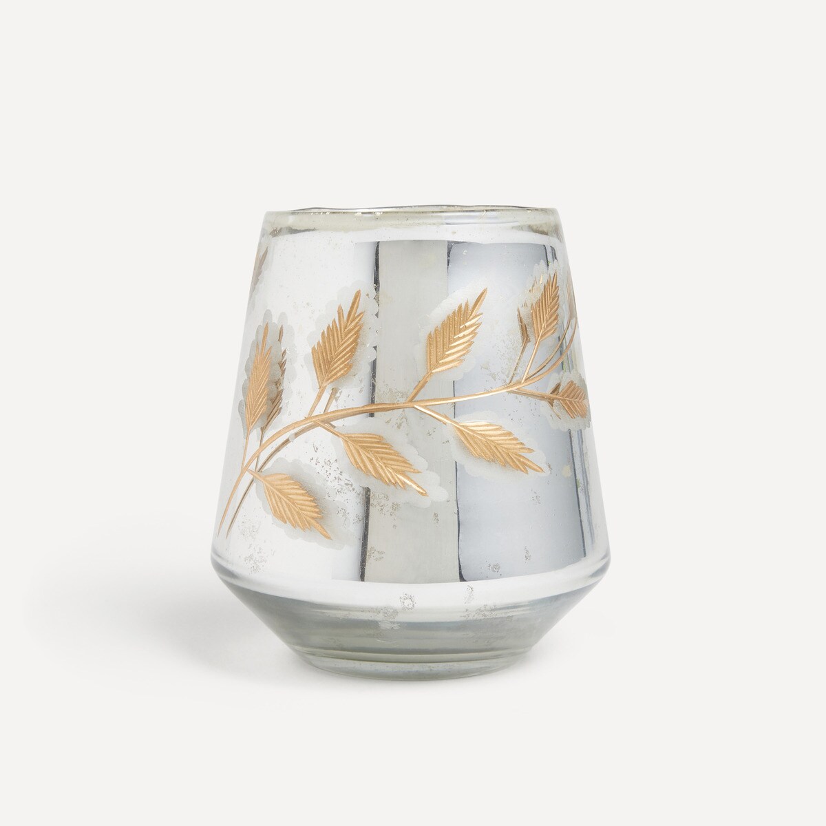 Photophore verre taillé cuir et safran