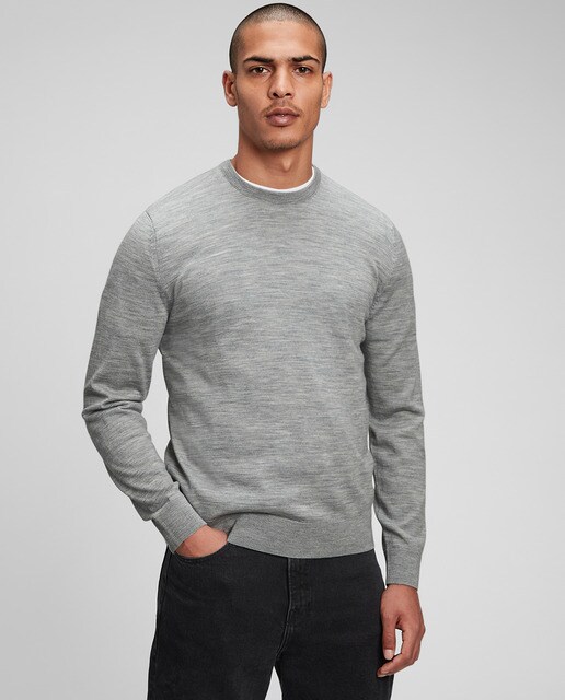 Jersey de hombre gris claro con cuello caja · GAP · El Corte Inglés