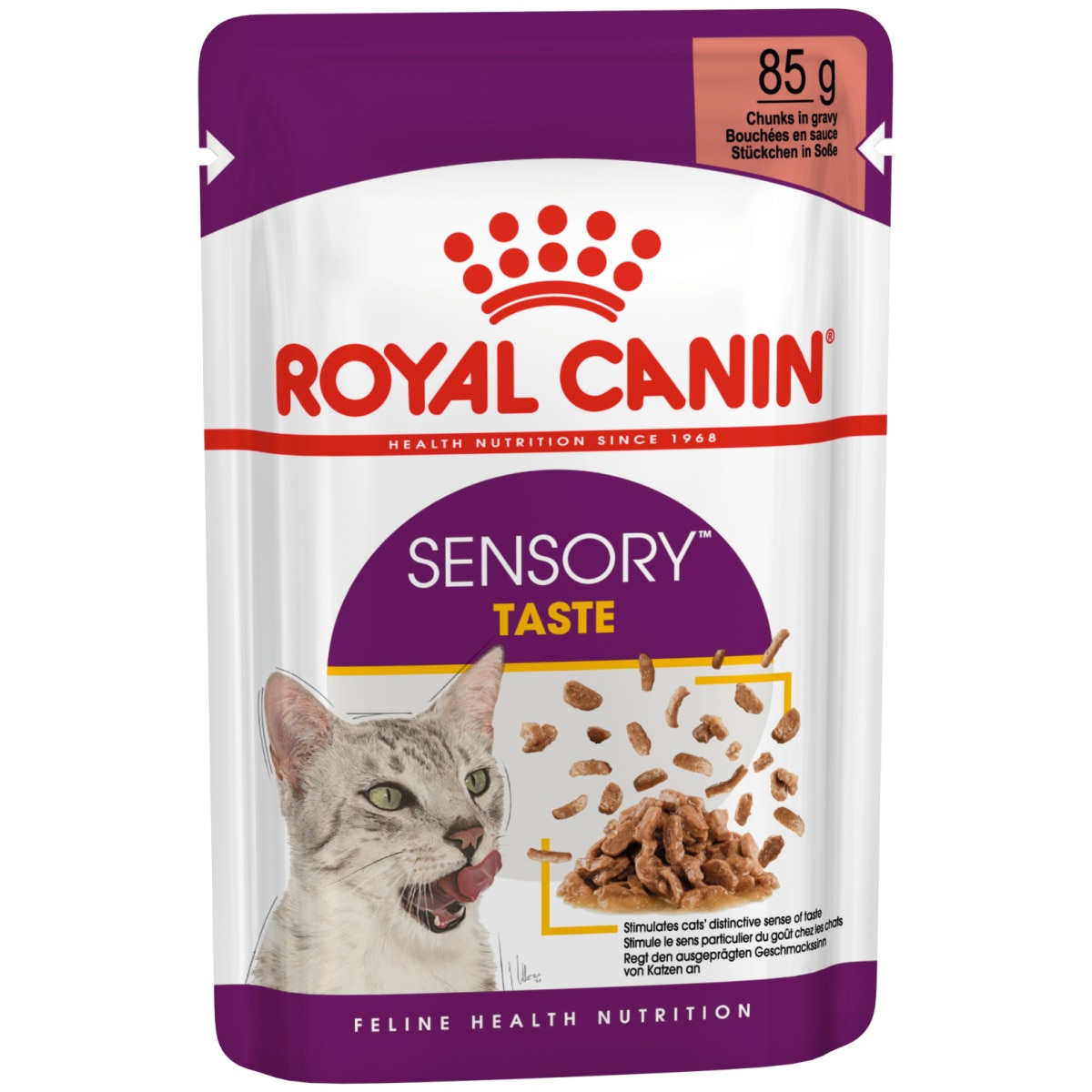 Alimento Húmido para Gato Sensory Taste embalagem 85 g