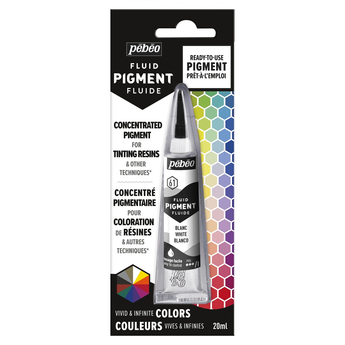 Pigmento Concentrado Colores Mezclables Tubo 20 ml Pebeo Blanco 1