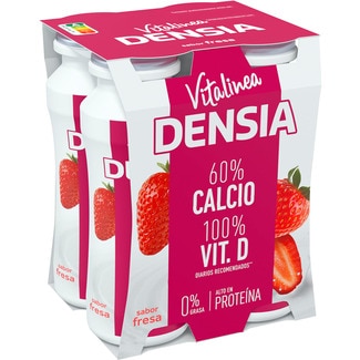 sabor fresa desnatado 0% m.g. con calcio sin gluten pack 4 unidades 100 g - Danone Densia