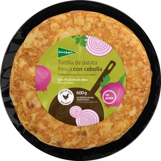 tortilla de patata con cebolla sin gluten 4 raciones envase 600 g - El Corte Ingles