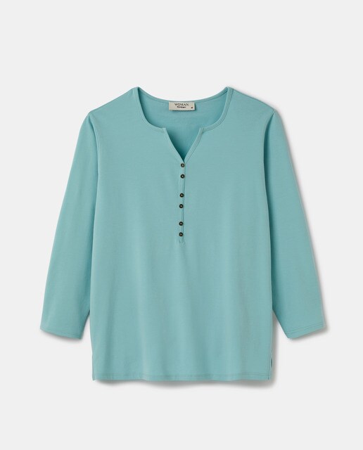 Camiseta de mujer básica botones · Woman El Corte Inglés · El Corte Inglés