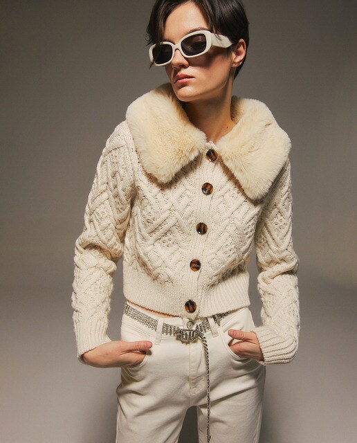 Chaqueta de mujer trenzas cuello · Sfera · El Corte Inglés