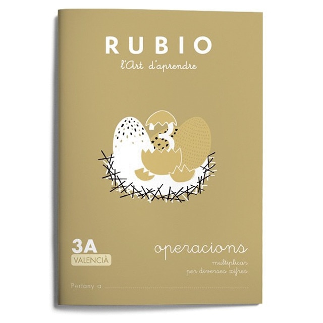 Imagem 0 de Operacions RUBIO 3A (valencià): Multiplicar per diverses xifres (Capa mole)