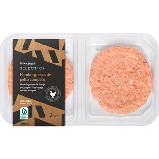 hamburguesa de pollo campero sin gluten y sin lactosa 2 unidades bandeja 250 g - El Corte Ingles Selection