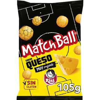 Matchball aperitivos de maíz sabor a queso Sin Gluten 100% aceite de girasol bolsa 105 g - Risi