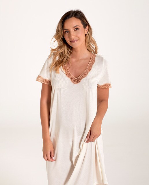 Camisón largo con encaje · Nansú · El Corte Inglés