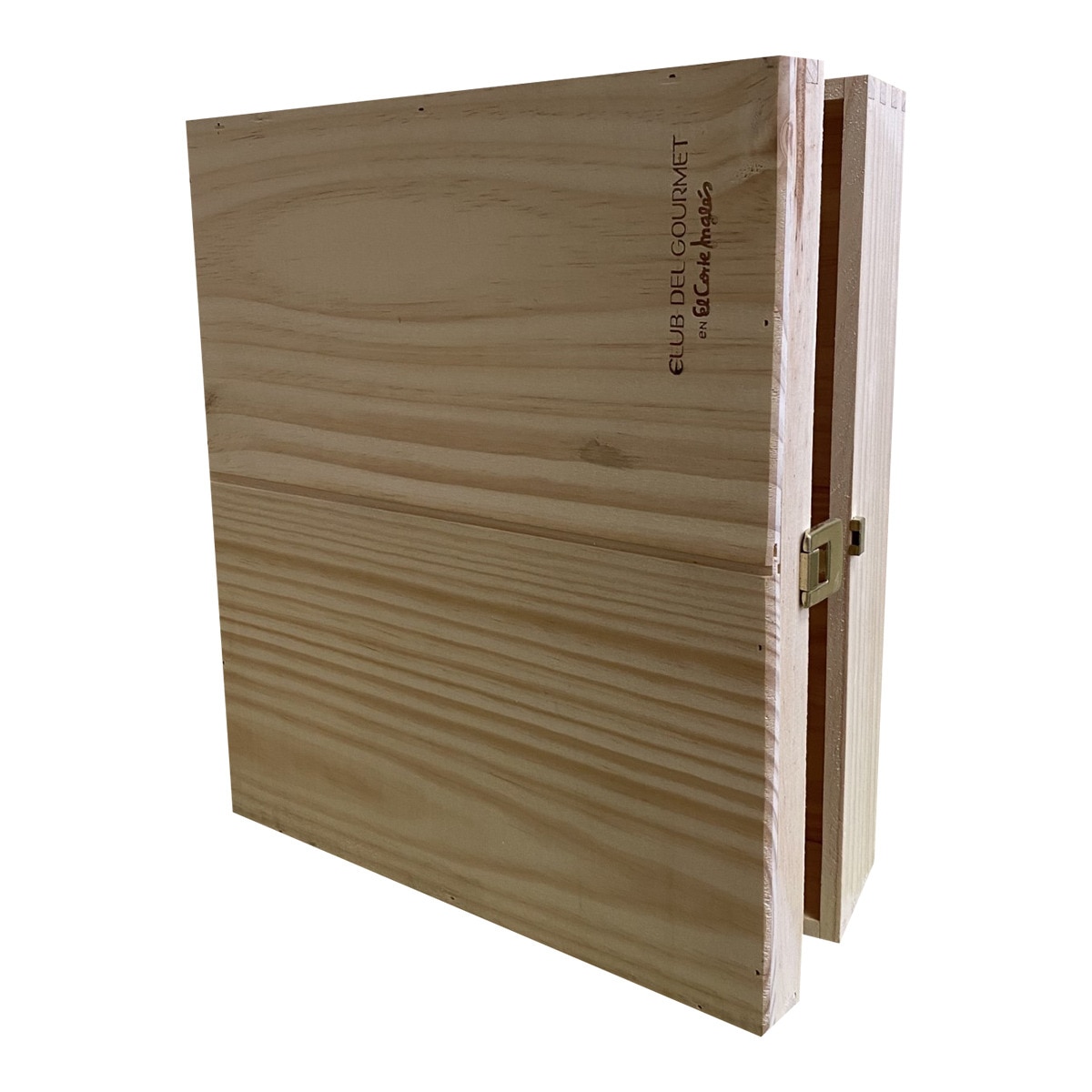 Caisse en bois avec charnières pour 4 bouteilles de 75 cl