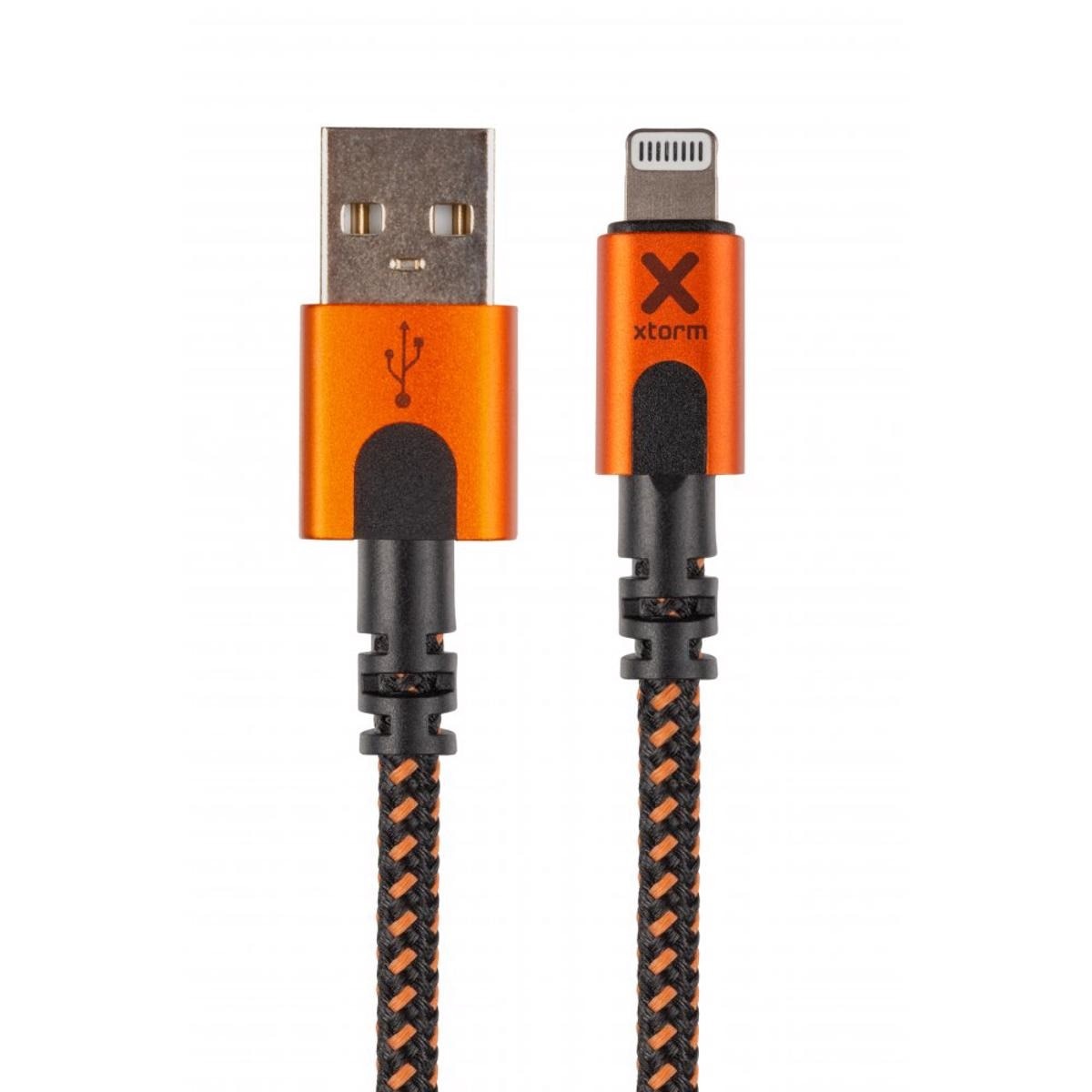 Imagem 0 de Cabo USB-A para Lightning Xtorm Xtreme, 1.5m - Preto / Laranja