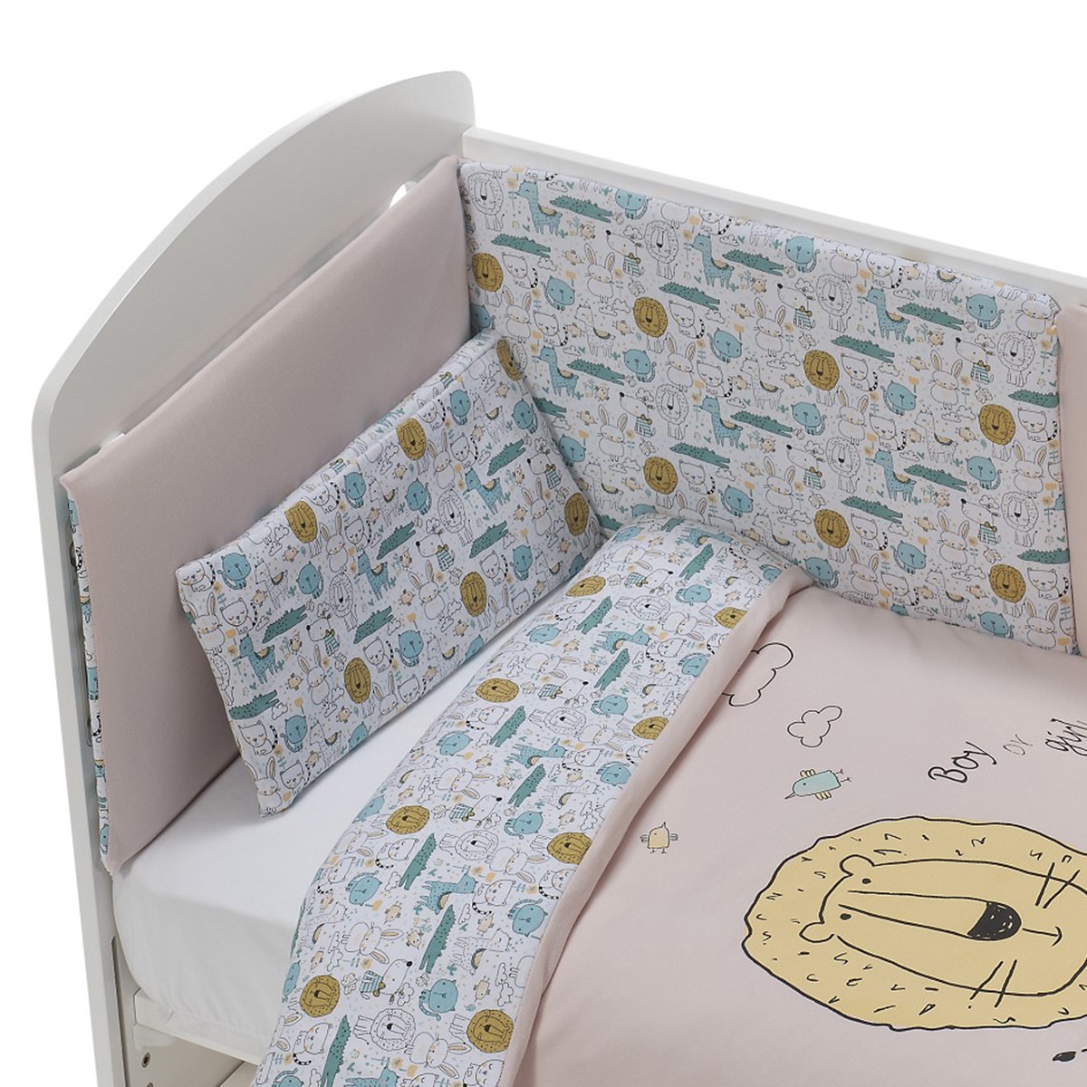 Imagen 0 de Juego de Sábanas 3 piezas para Cuna (70 x 140 cm.) Interbaby Indara rosa