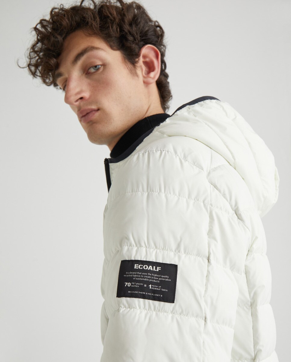 Cazadora de hombre blanca con capucha · Ecoalf · El Corte Inglés