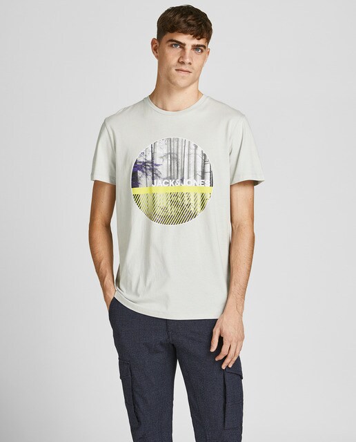 Camiseta de manga corta de hombre blanca · Jack \u0026 Jones · El Corte Inglés