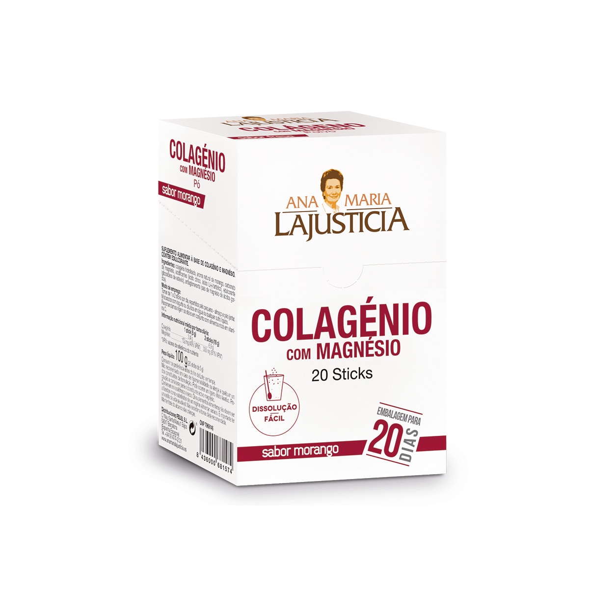 Suplemento Alimentar Colagénio com Magnésio - 20 Sticks 1