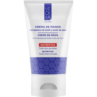 crema de manos nutritiva con vitamina E y manteca de karité para todo tipo de piel tubo 50 ml - Veckia