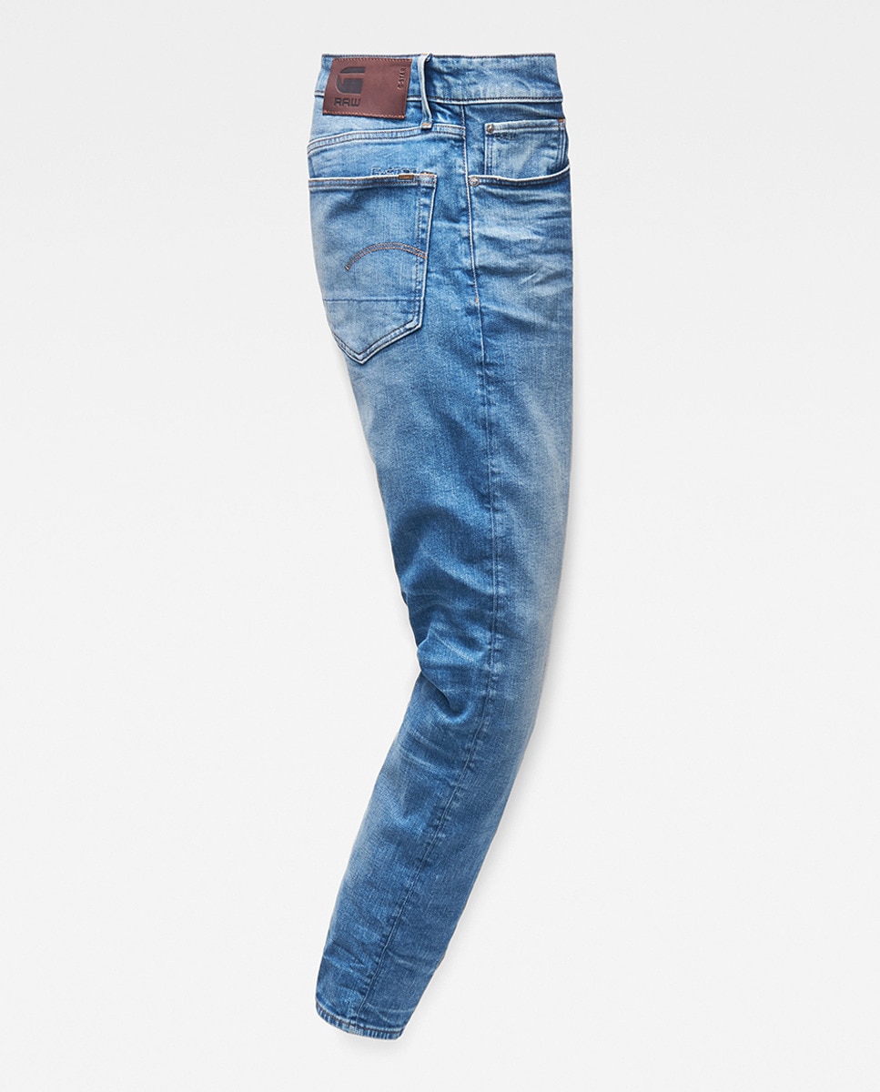 Jeans 3301 tapered azuis Azul-7