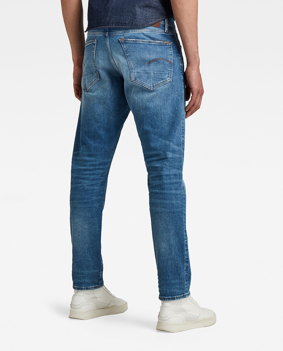 Jeans 3301 tapered azuis Azul-2