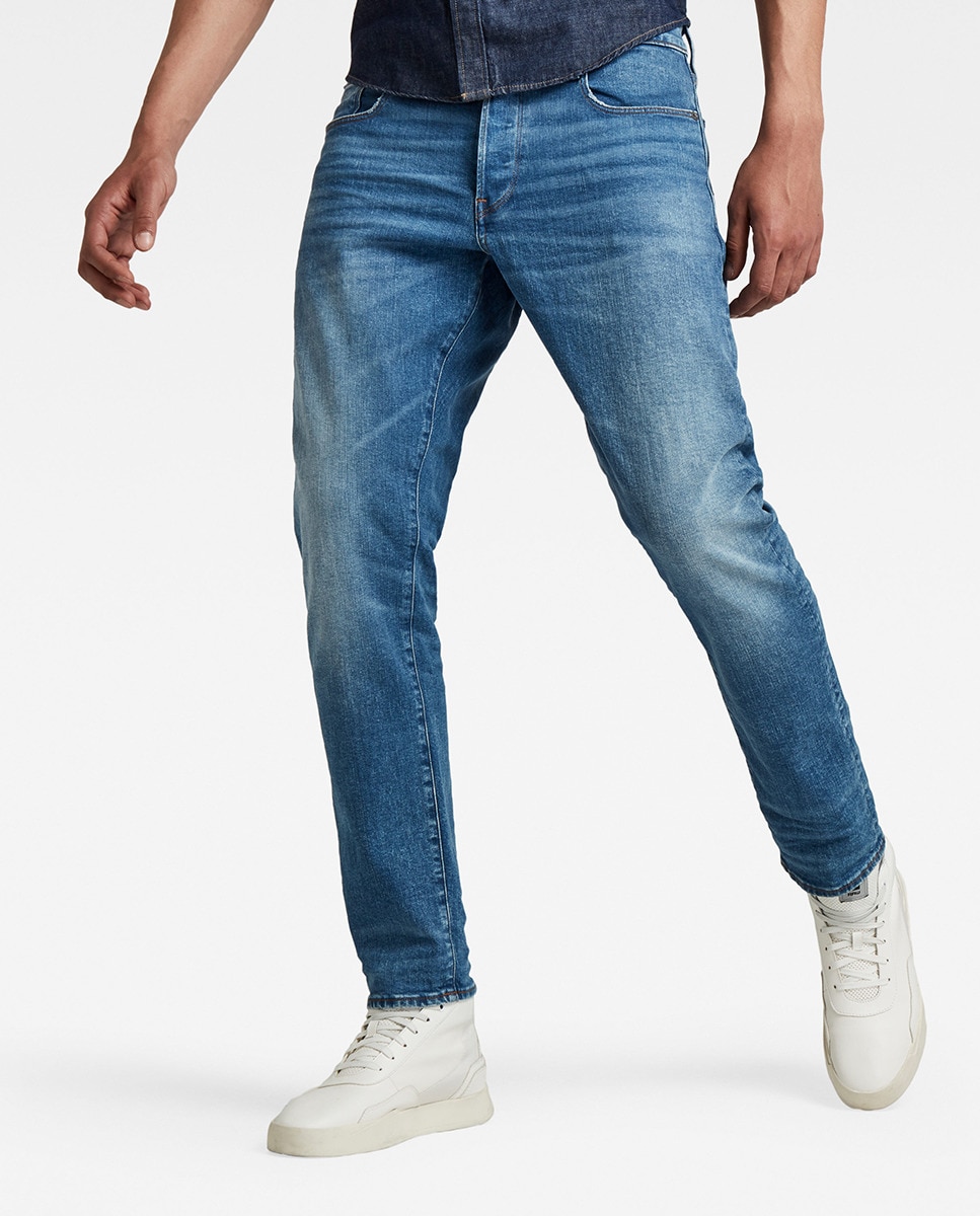 Jeans 3301 tapered azuis Azul-1