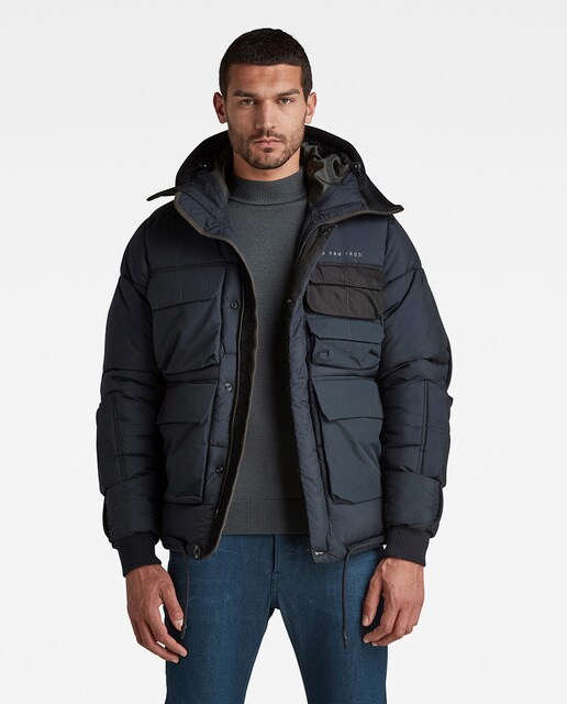 Plumífero Hooded Field Puffer de hombre azul con capucha · G-Star Raw · El  Corte Inglés