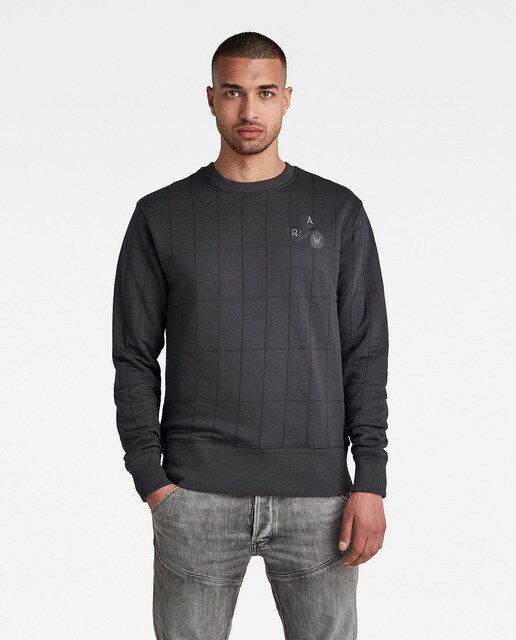 Jersey Quilted de hombre Quilted gris con cuello caja · G-Star Raw · El  Corte Inglés
