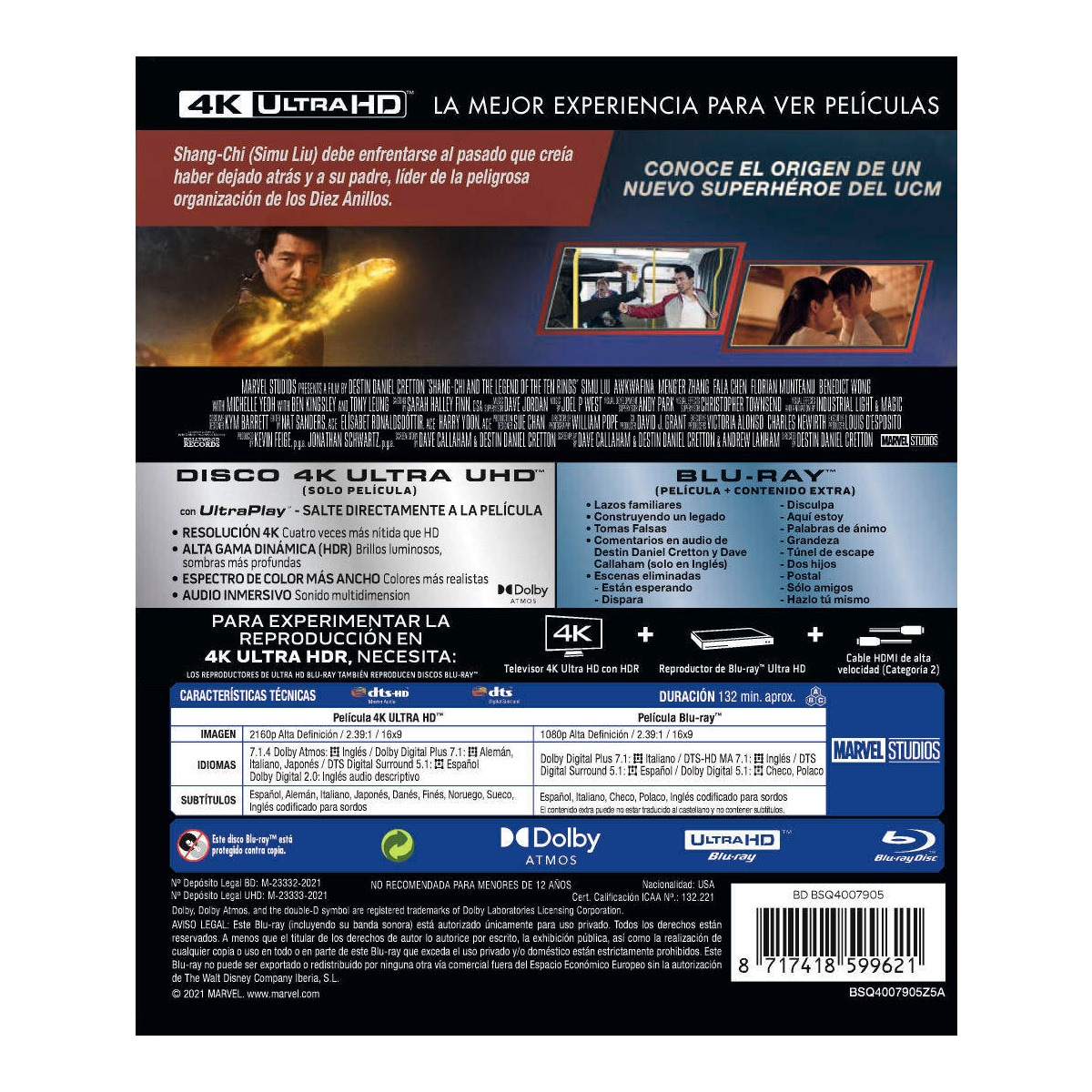 Shang-Chi y La Leyenda de los Diez Anillos (4K Ultra HD + Blu-Ray) 2
