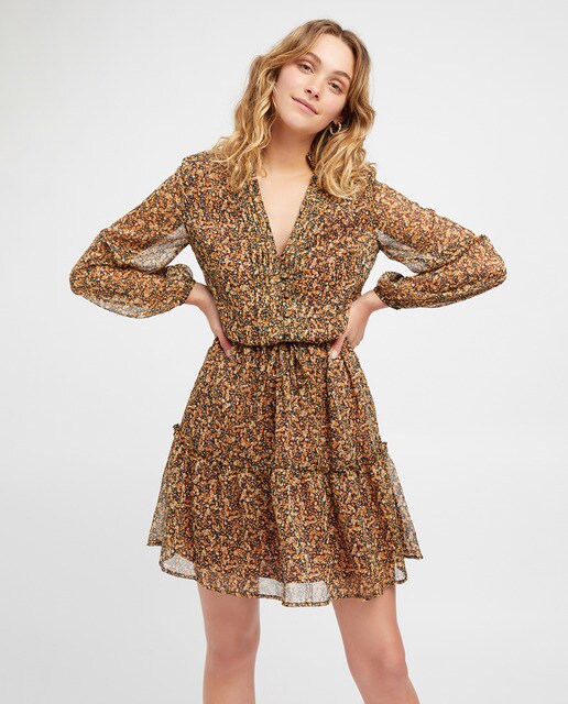 Vestido corto de mujer con manga larga y cinturón · Kookai · El Corte Inglés