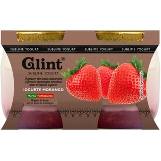 Iogurte com Pedaços de Morango Pack 2 frasco 125 g - Glint