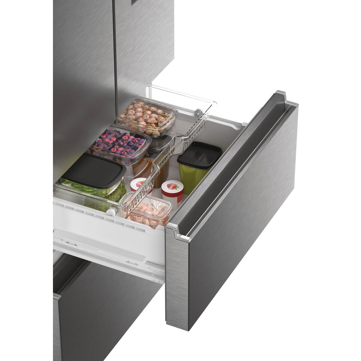 Frigorífico Americano Haier FD 70 Series 7 HFW7720EWMP de 4 Portas, No Frost, Wifi, com Dispensador e de 200,6 cm - Cinzento Inox-14