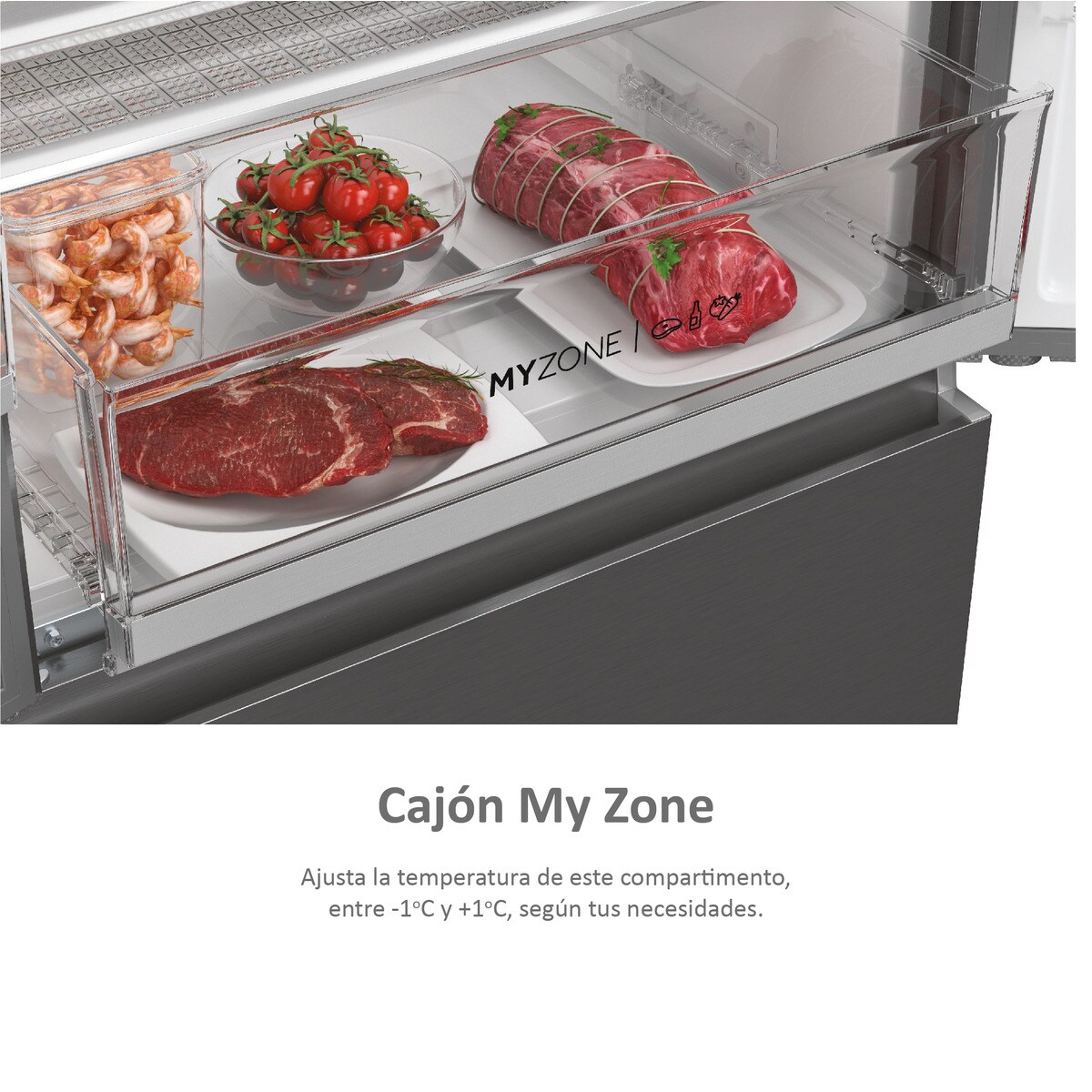 Frigorífico Americano Haier FD 70 Series 7 HFW7720EWMP de 4 Portas, No Frost, Wifi, com Dispensador e de 200,6 cm - Cinzento Inox-9