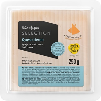 queso tierno mezcla madurado graso elaborado con leche pasteurizada precortado cuña 250 g - El Corte Ingles Selection