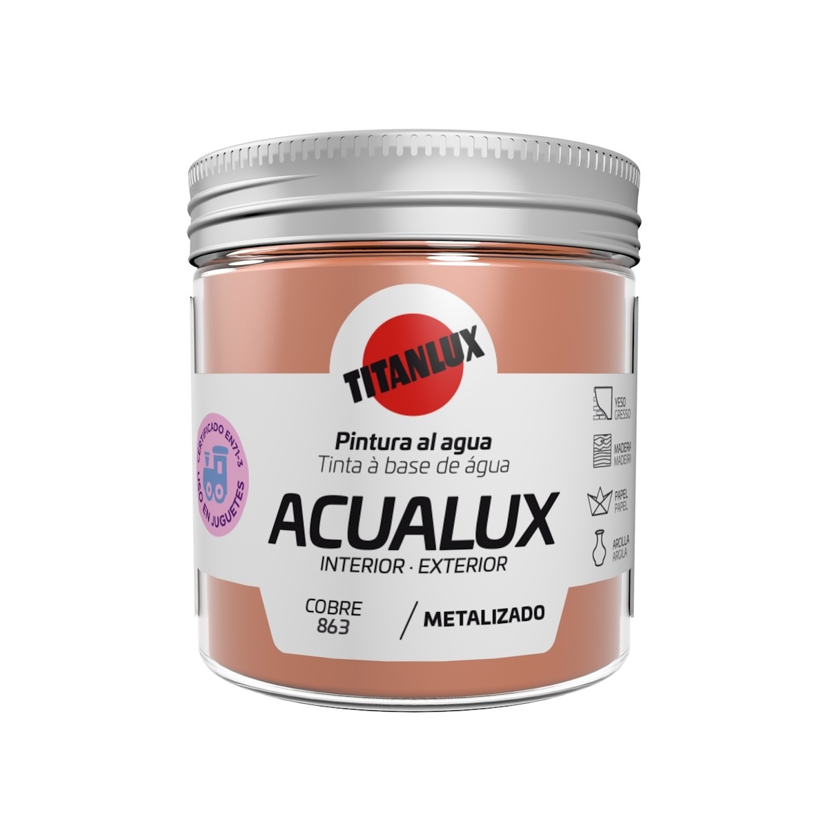 Imagen 0 de Pintura Acualux Metalizada 75 ml