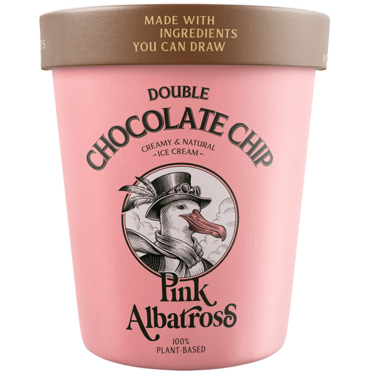 Gelado Chocolate Chip Double Vegan embalagem 480 ml