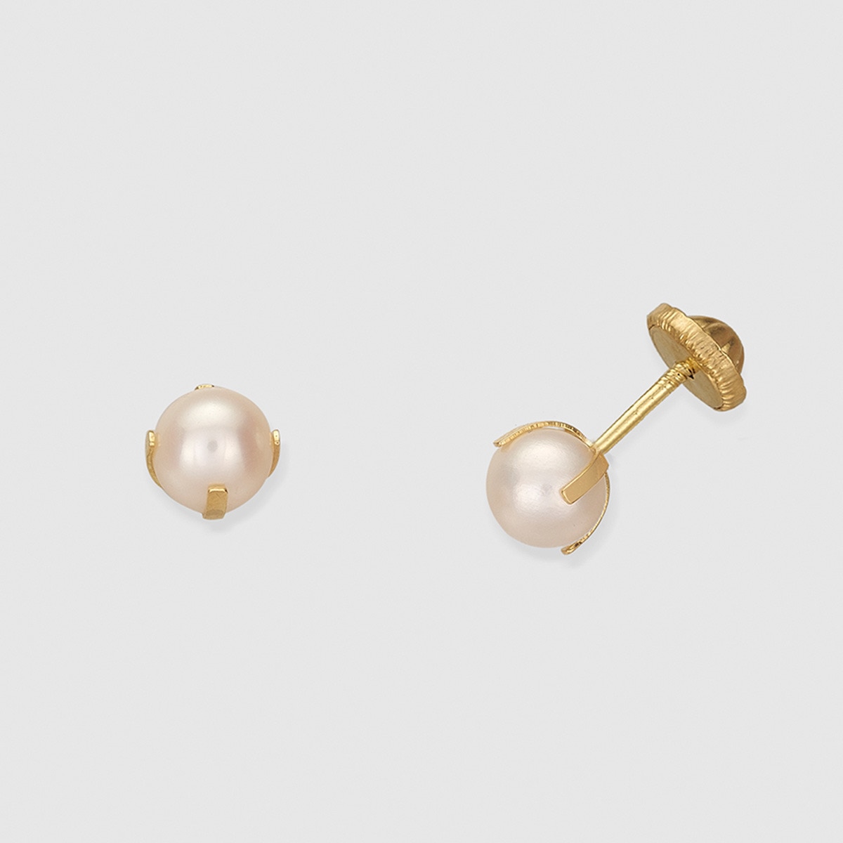 Pendientes de bebé de oro y perla - El Corte Inglés - Blanco Blanco-1